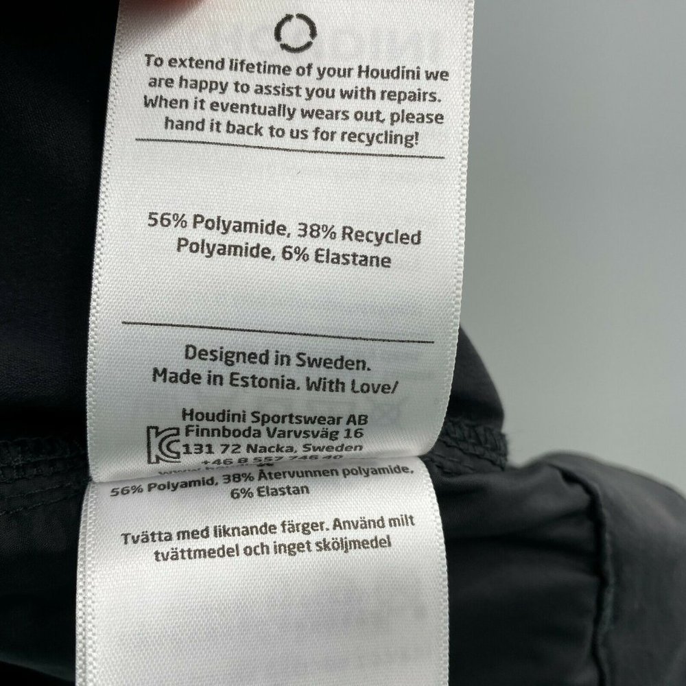 Houdini Women's Liquid Rock Shorts Black sz L Outdoors Hiking Beach Lightweight - Picture 11 of 11